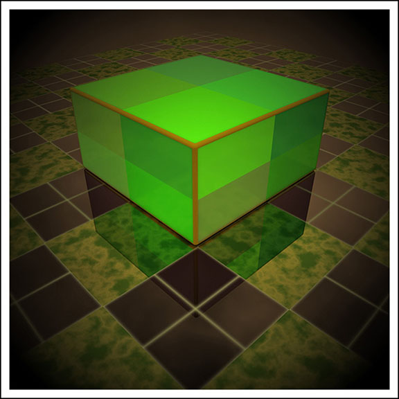 Cube In Checkerboard, 2011